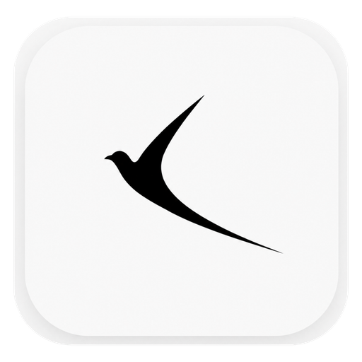 OrdinSync logo, black bird silhouette